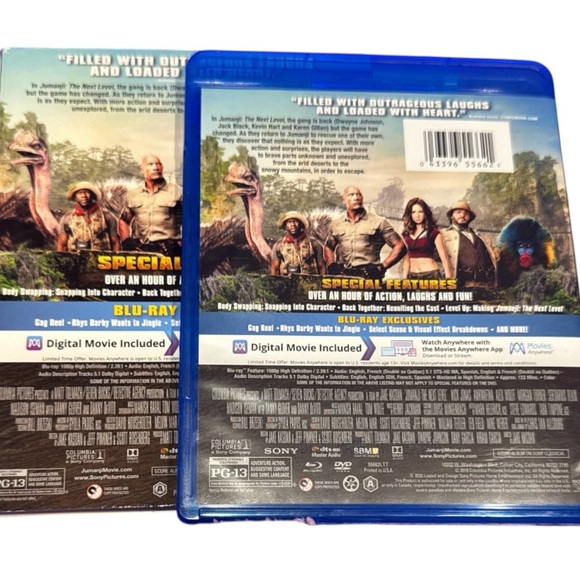 🎬 7 MOVIES/$50 • Jumanji: The Next Level Blu-ray + DVD • Action Comedy - Picture 2 of 4